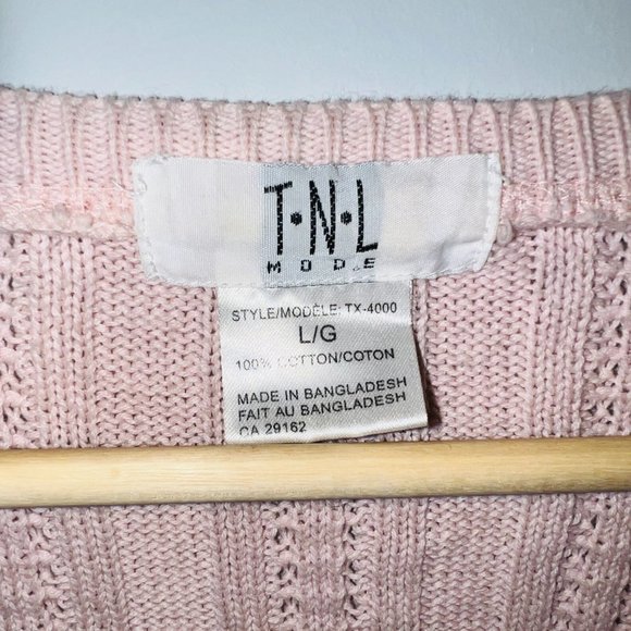 T.N.L MODE Pink Cable Knit Sweater - Picture 5 of 5